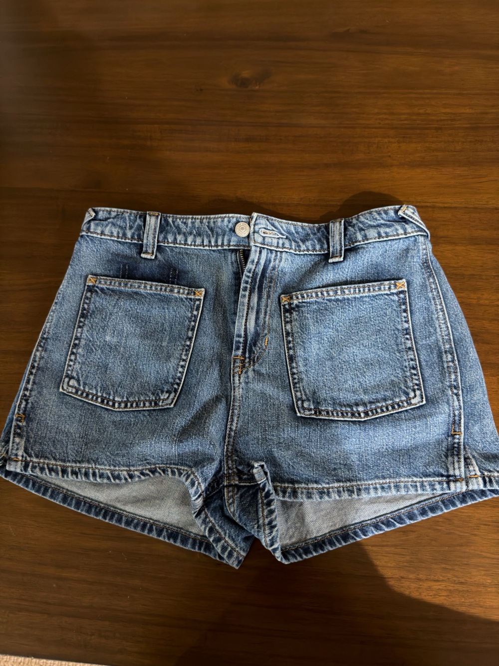 We The Free High-Rise Light Blue Denim Shorts